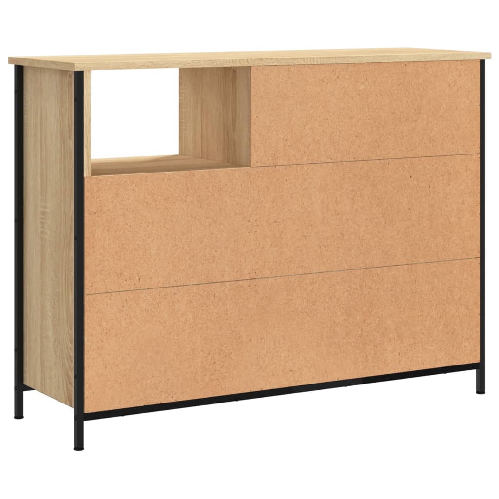 Buffet chêne sonoma 100x33x75 cm bois d'ingénierie - XIOS