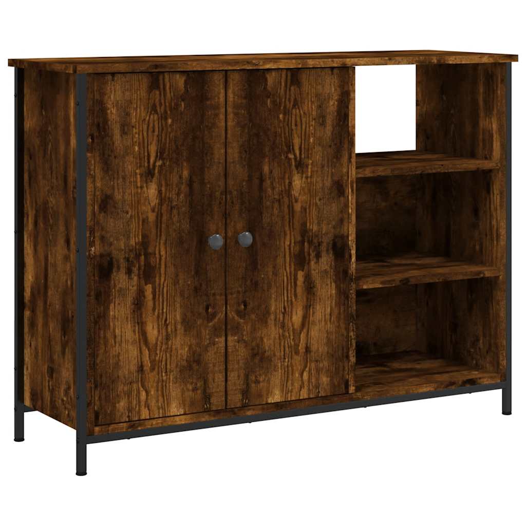 Buffet chêne fumé 100x33x75 cm bois d'ingénierie - XIOS