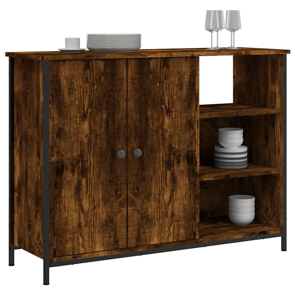 Buffet chêne fumé 100x33x75 cm bois d'ingénierie - XIOS