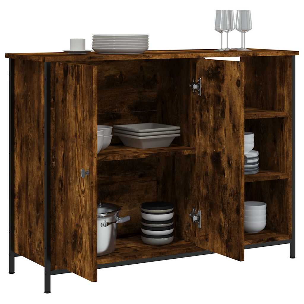 Buffet chêne fumé 100x33x75 cm bois d'ingénierie - XIOS