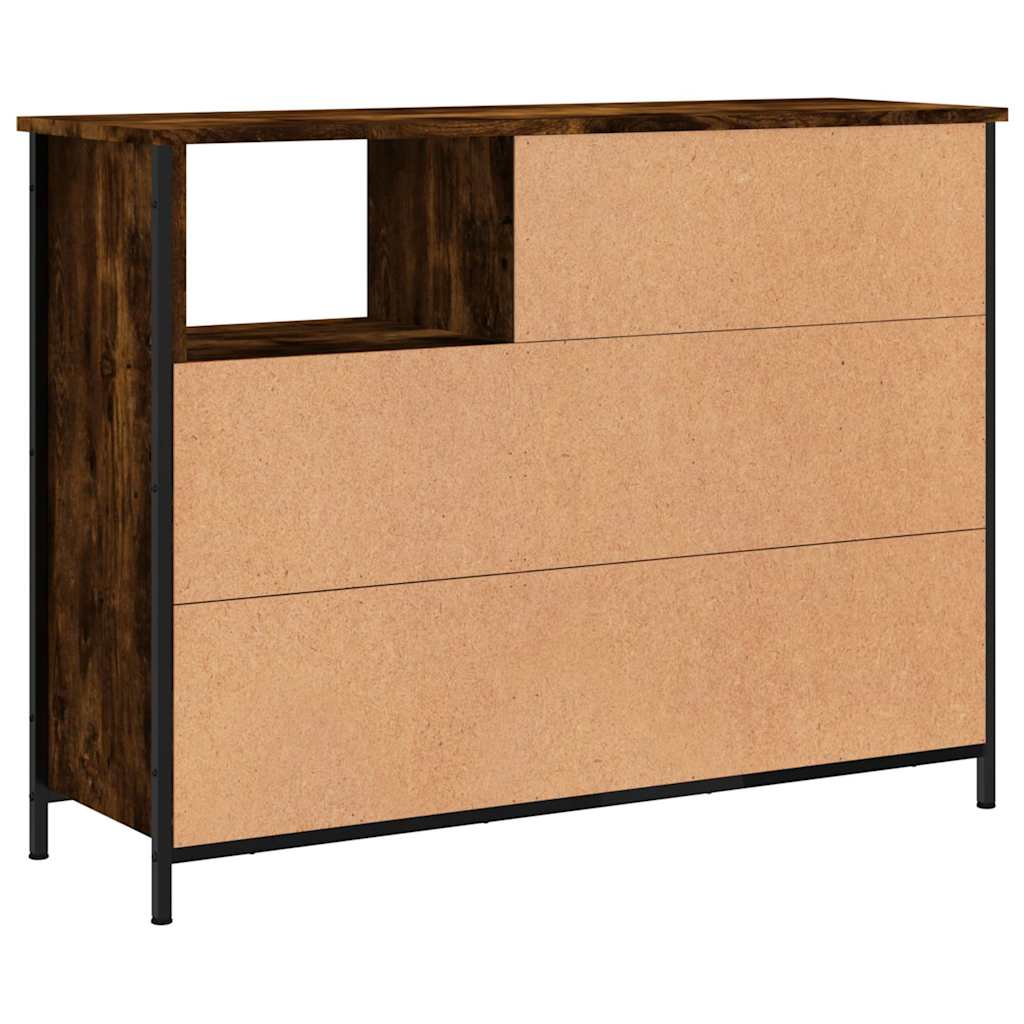 Buffet chêne fumé 100x33x75 cm bois d'ingénierie - XIOS