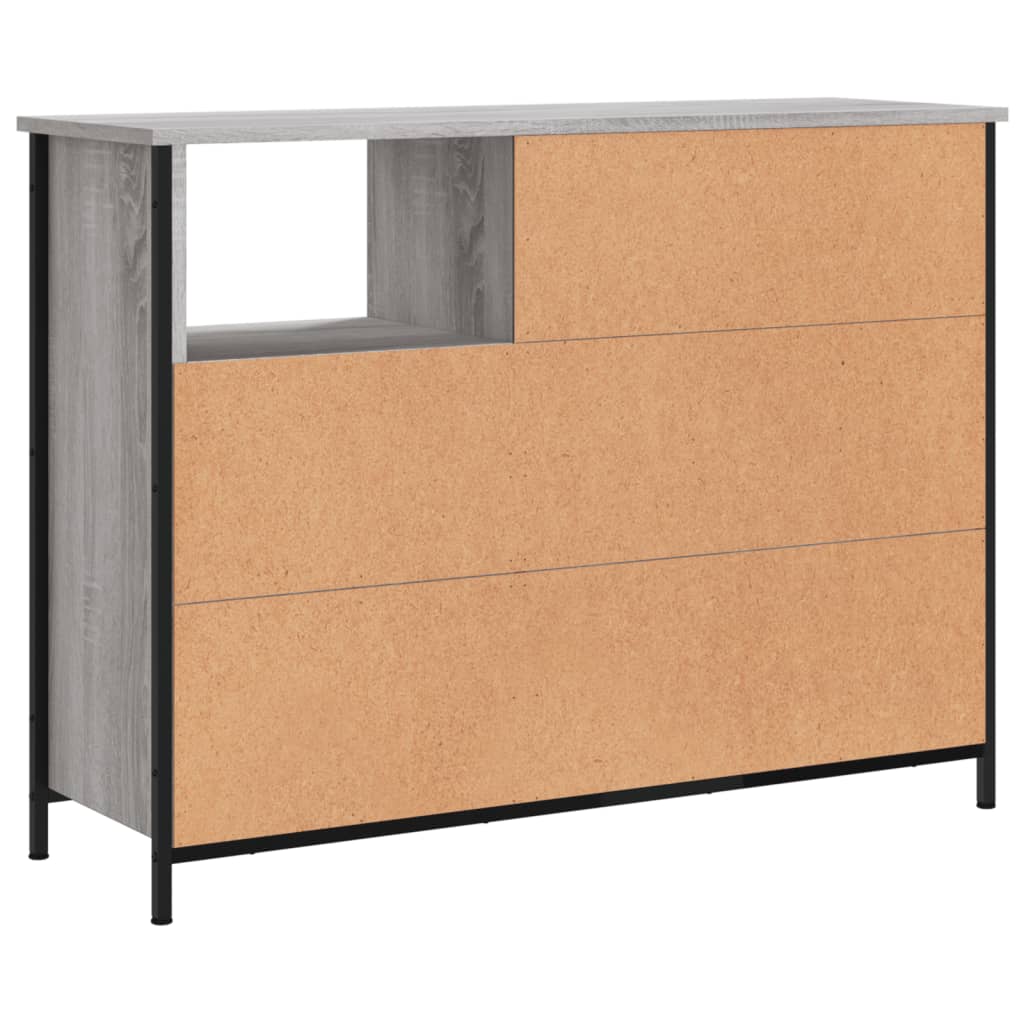 Buffet sonoma gris 100x33x75 cm bois d'ingénierie - XIOS