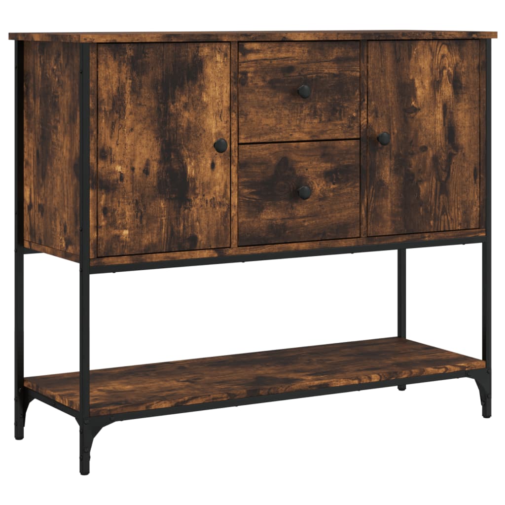Buffet chêne fumé 100x36x85 cm bois d'ingénierie - XIOS