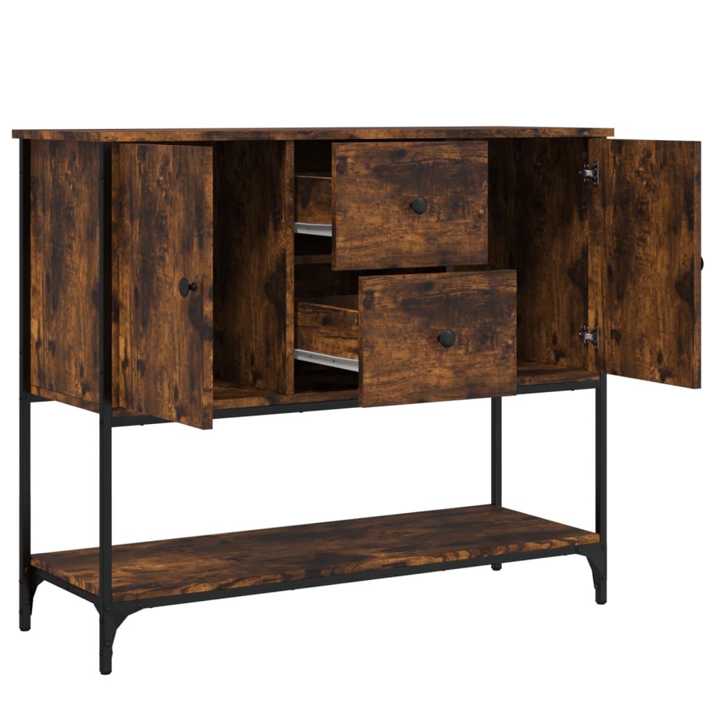 Buffet chêne fumé 100x36x85 cm bois d'ingénierie - XIOS