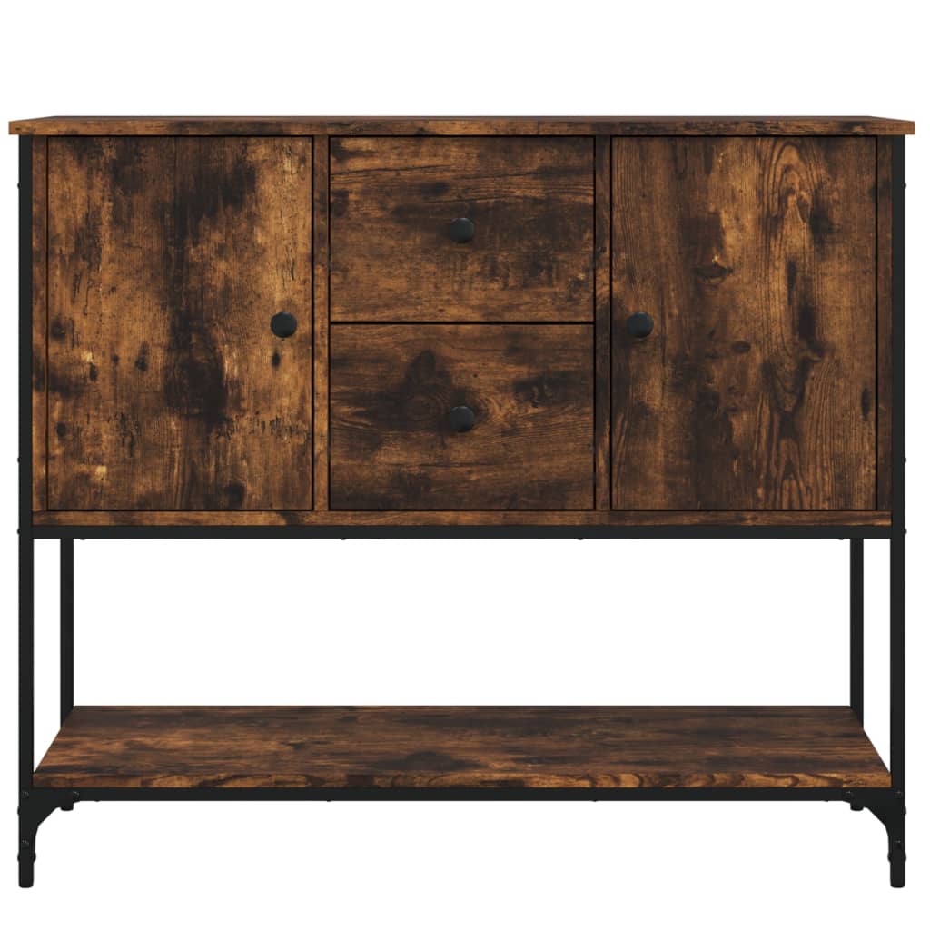 Buffet chêne fumé 100x36x85 cm bois d'ingénierie - XIOS