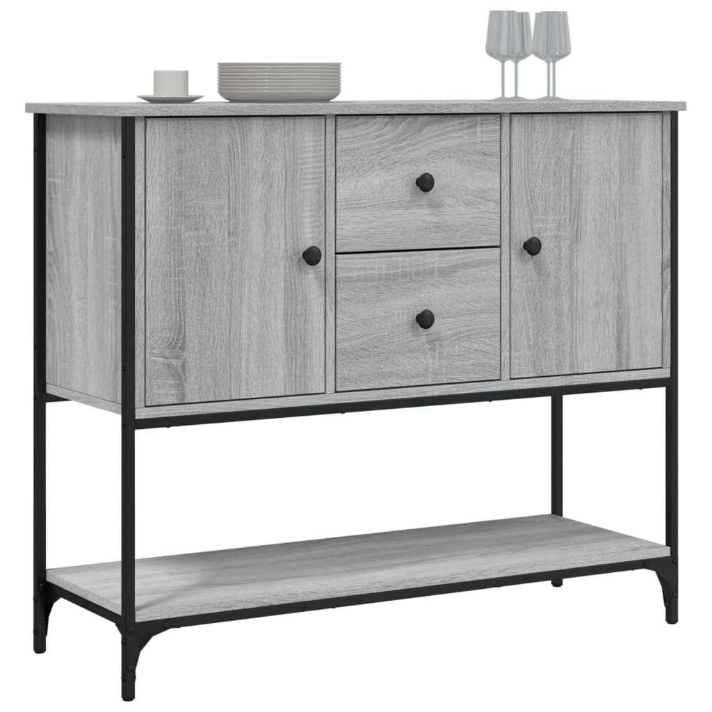 Buffet sonoma gris 100x36x85 cm bois d'ingénierie - XIOS
