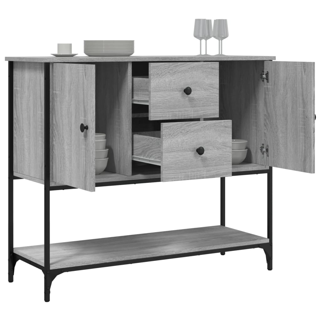 Buffet sonoma gris 100x36x85 cm bois d'ingénierie - XIOS