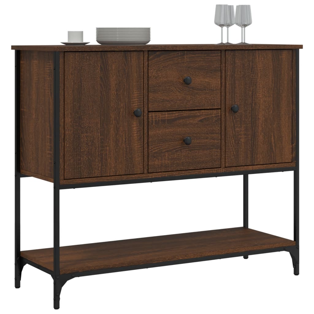 Buffet chêne marron 100x36x85 cm bois d'ingénierie - XIOS