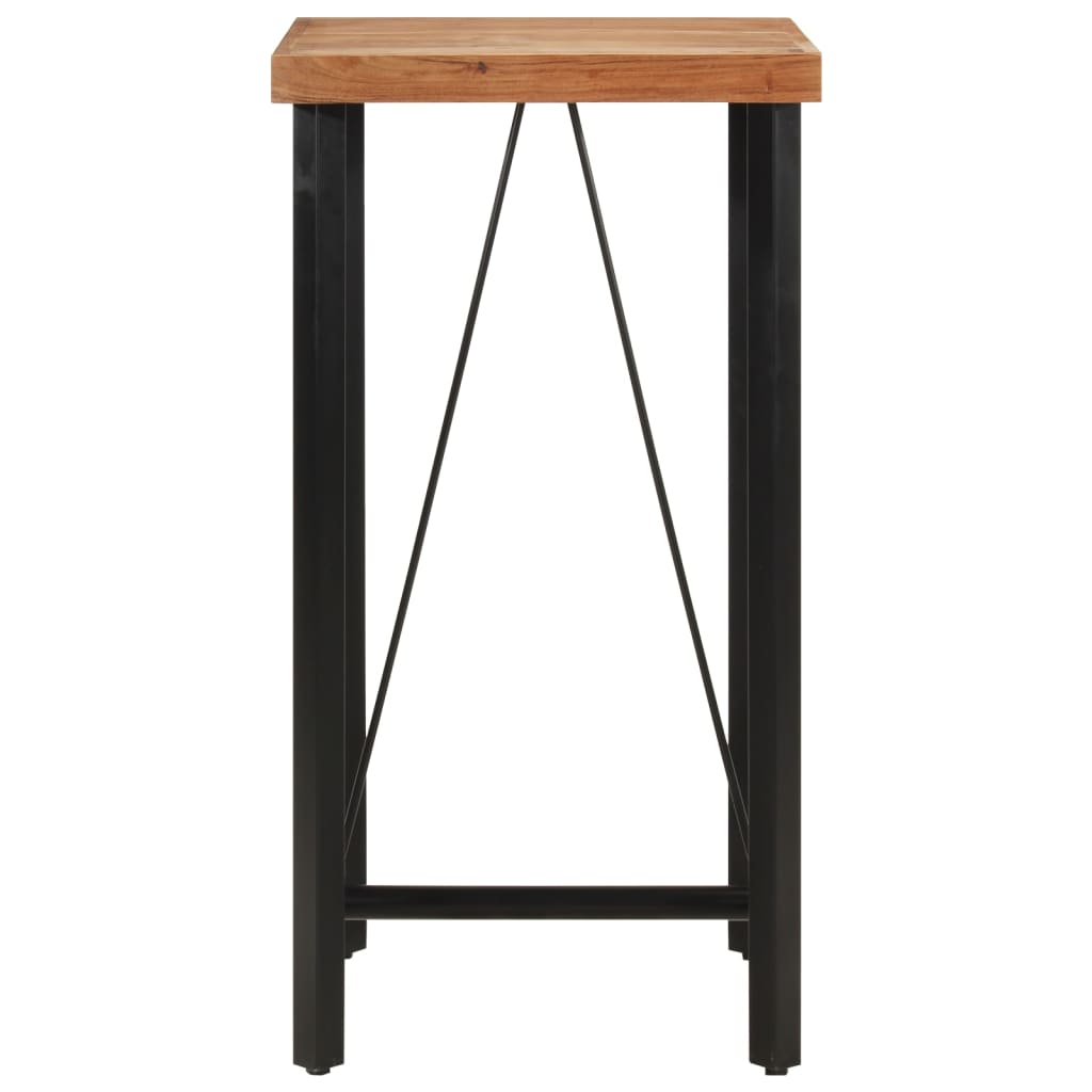 Table de bar 55x55x107 cm bois massif d'acacia et fer - XIOS