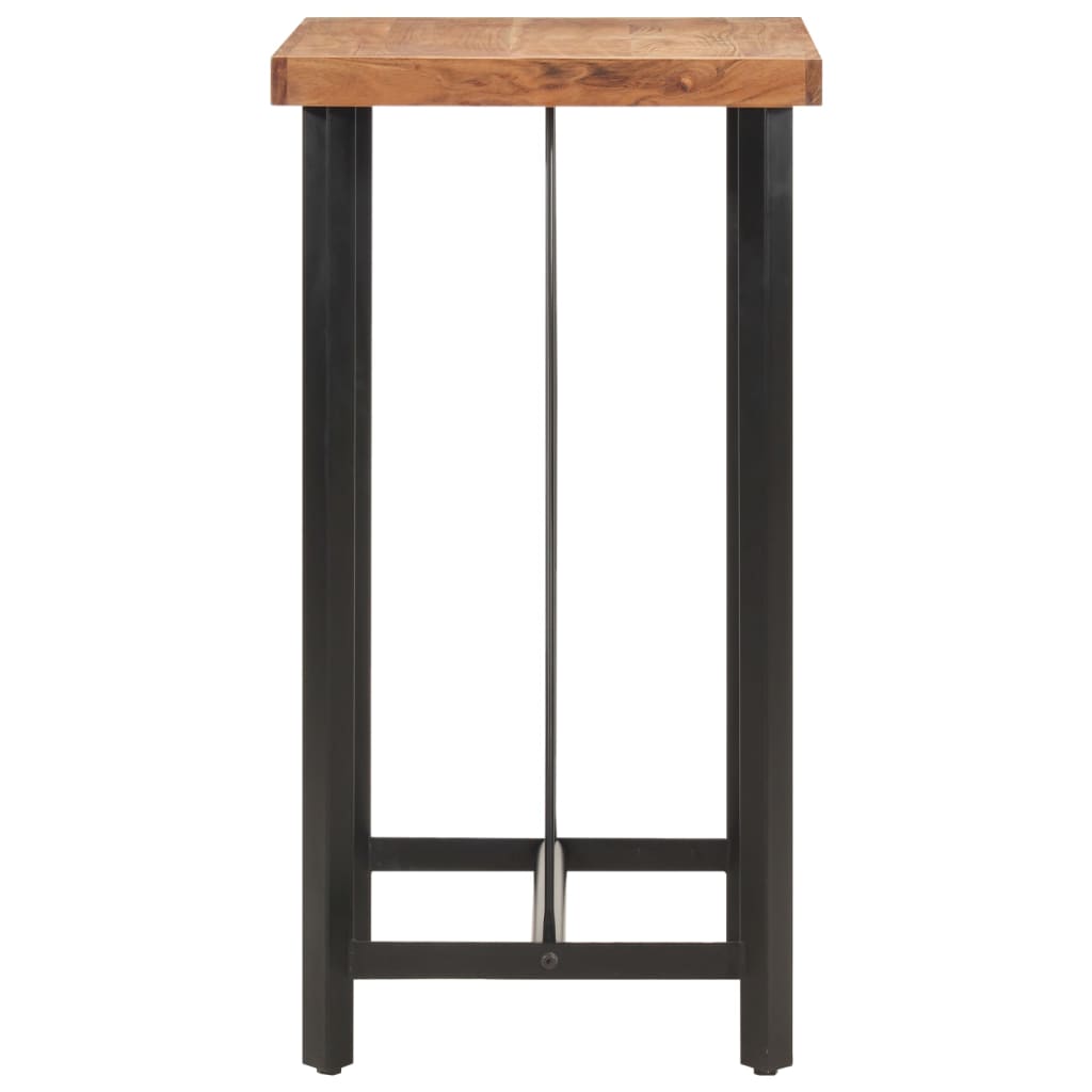 Table de bar 55x55x107 cm bois massif d'acacia et fer - XIOS