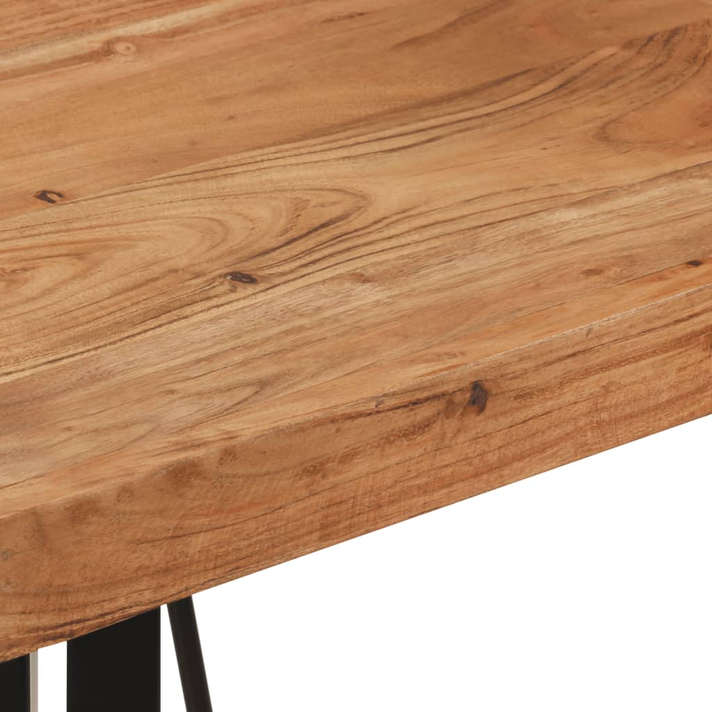 Table de bar 55x55x107 cm bois massif d'acacia et fer - XIOS