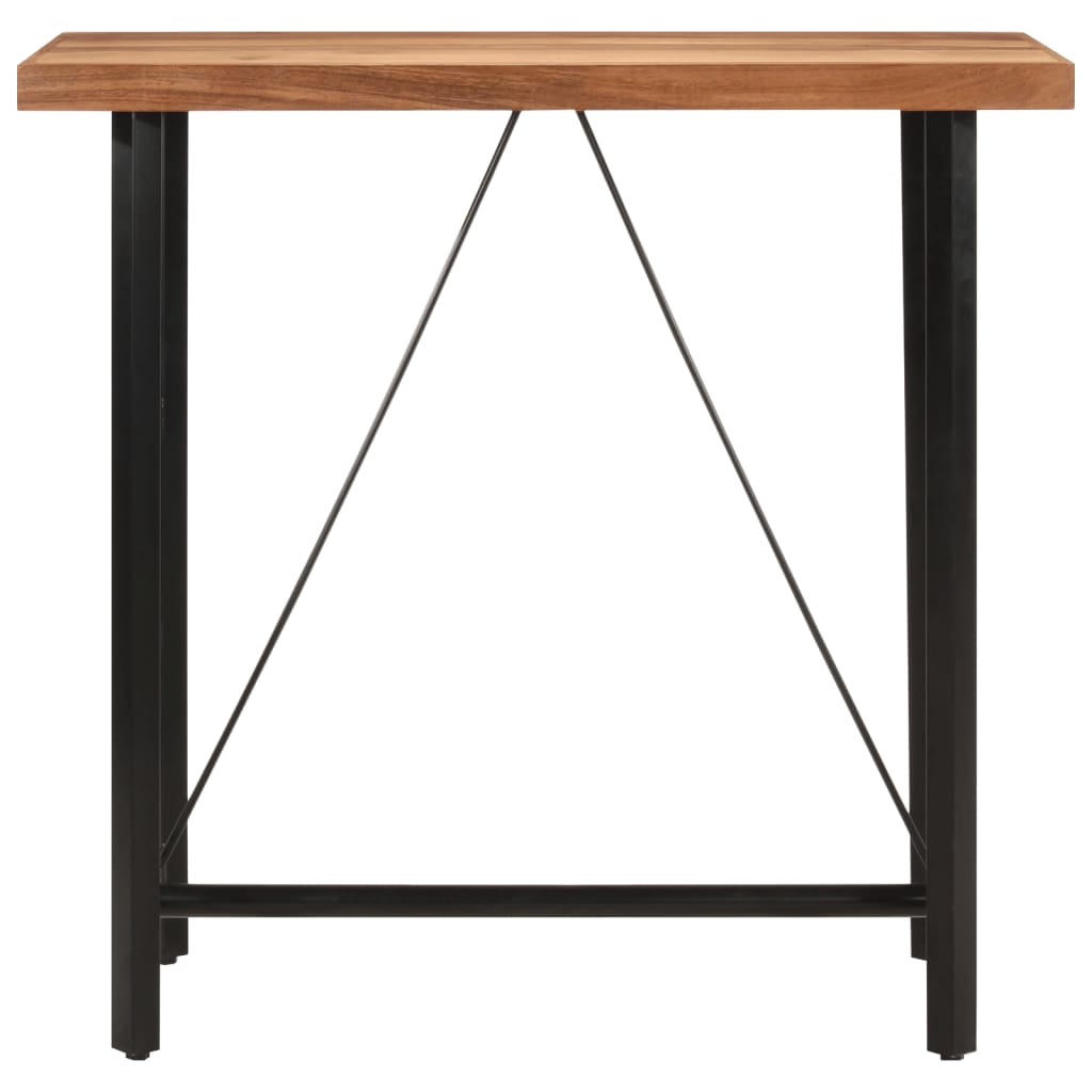 Table de bar 110x55x107 cm bois massif d'acacia et fer - XIOS
