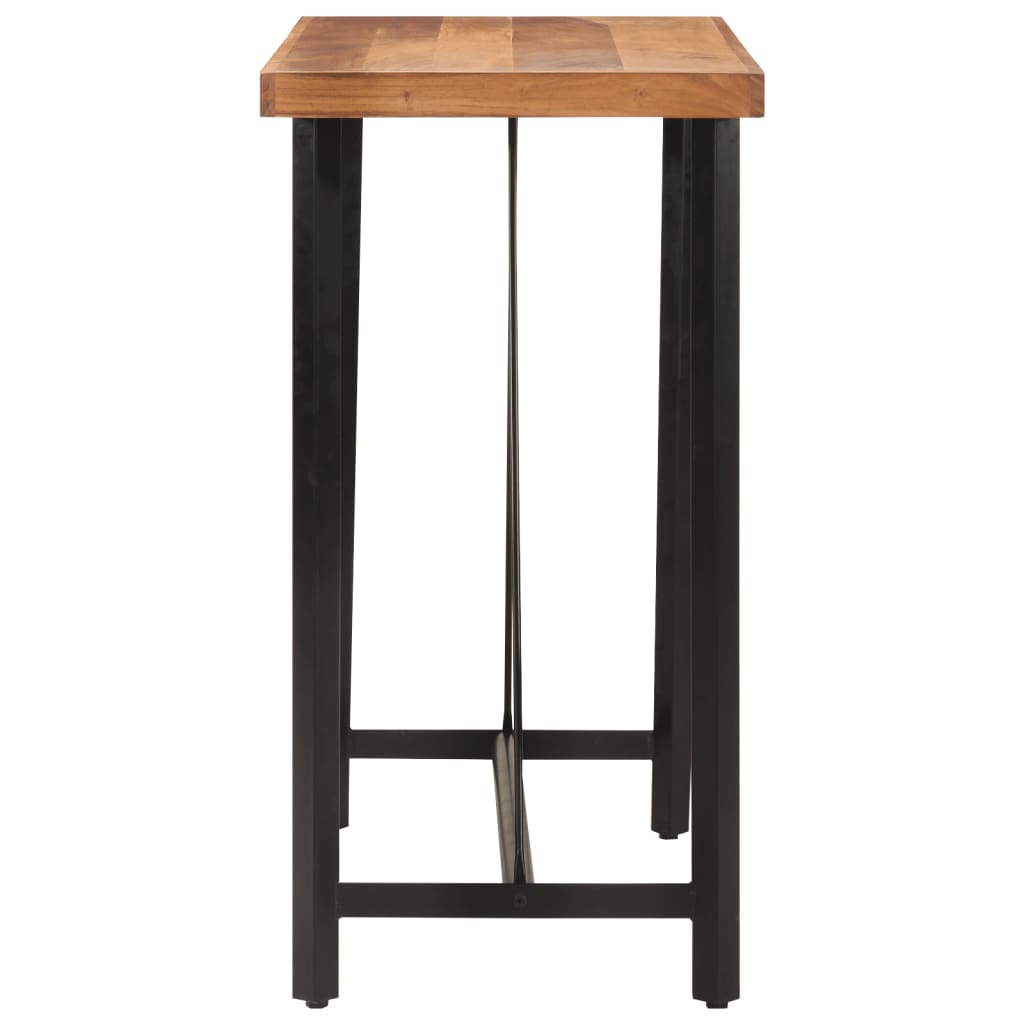 Table de bar 110x55x107 cm bois massif d'acacia et fer - XIOS