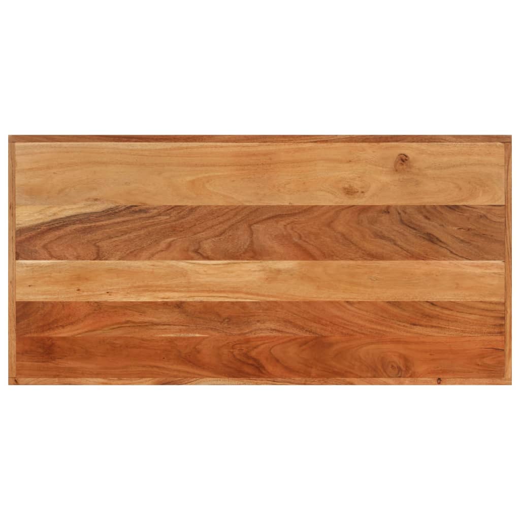 Table de bar 110x55x107 cm bois massif d'acacia et fer - XIOS