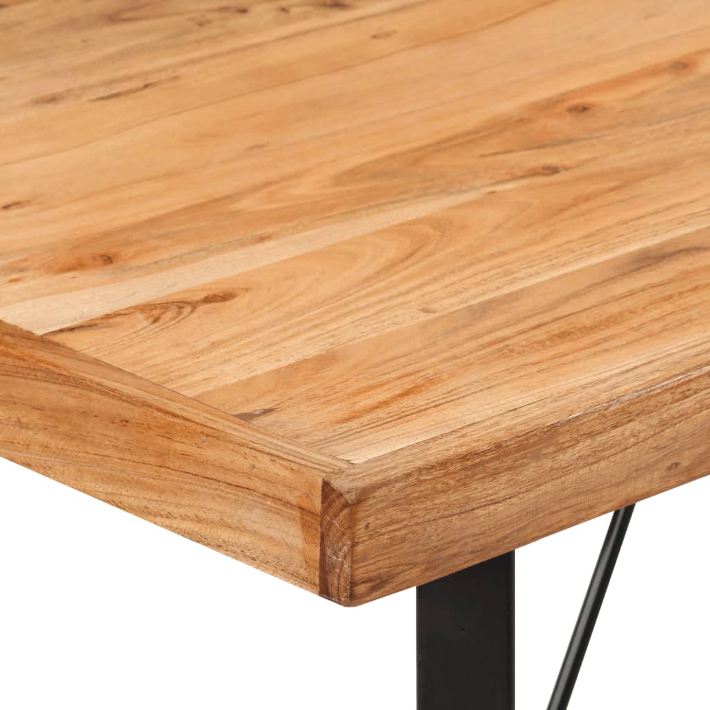 Table de bar 110x55x107 cm bois massif d'acacia et fer - XIOS
