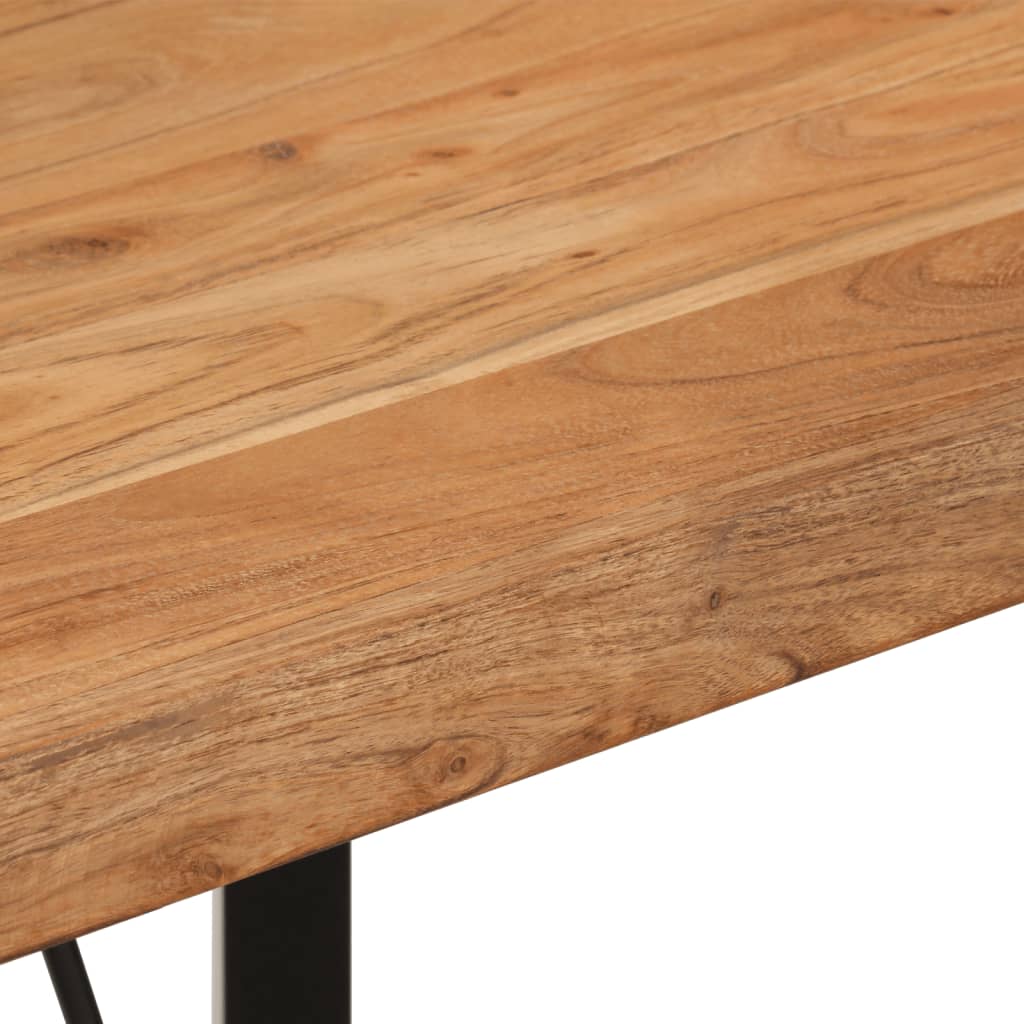 Table de bar 110x55x107 cm bois massif d'acacia et fer - XIOS