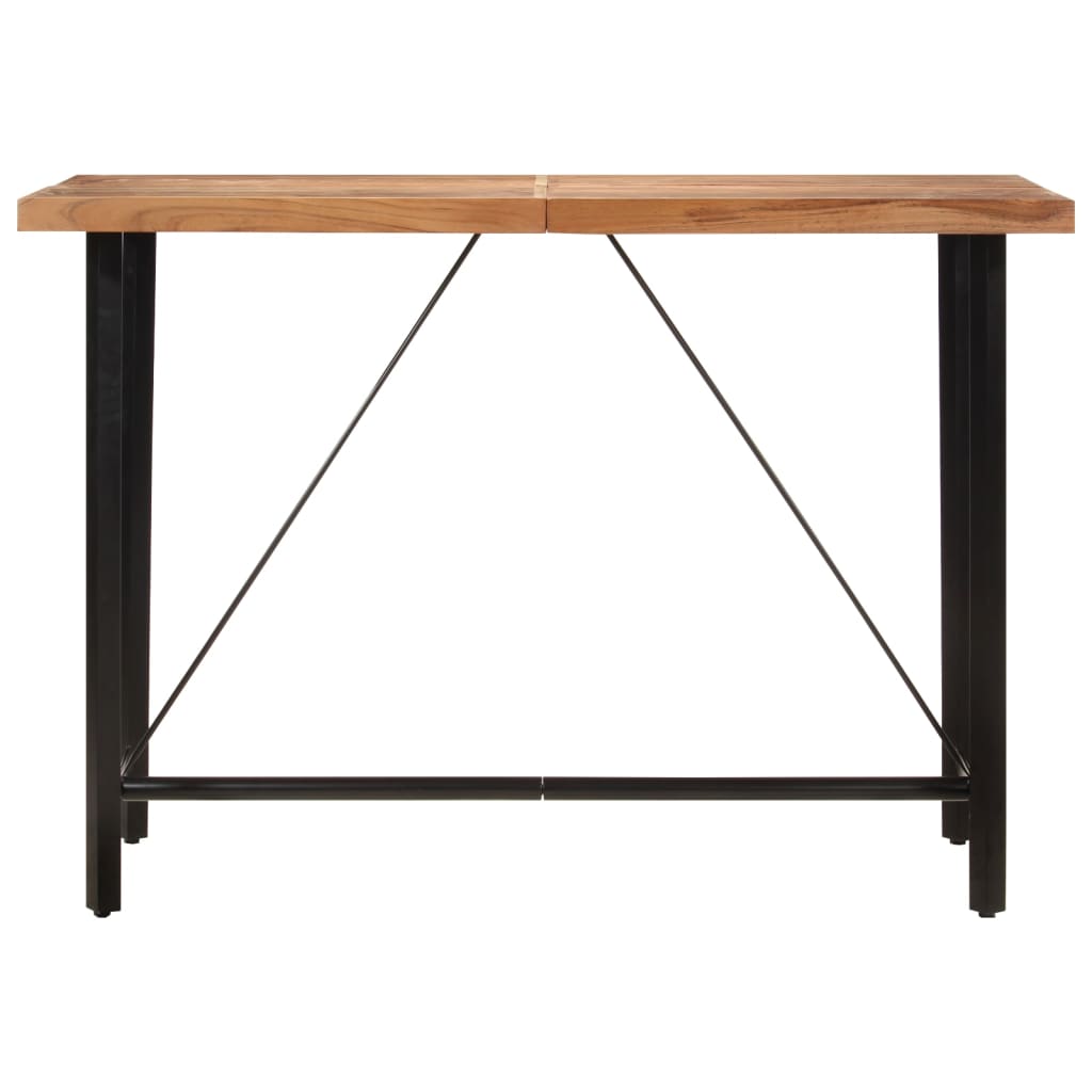 Table de bar 150x70x107 cm bois massif d'acacia et fer - XIOS