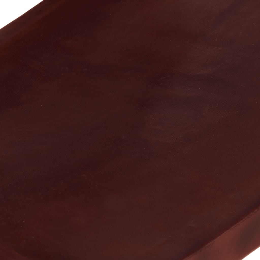 Chaise de relaxation pliable cuir véritable marron foncé - XIOS