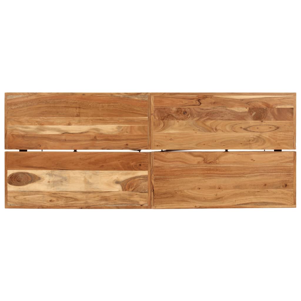 Table de bar 180x70x107 cm bois massif d'acacia et fer - XIOS