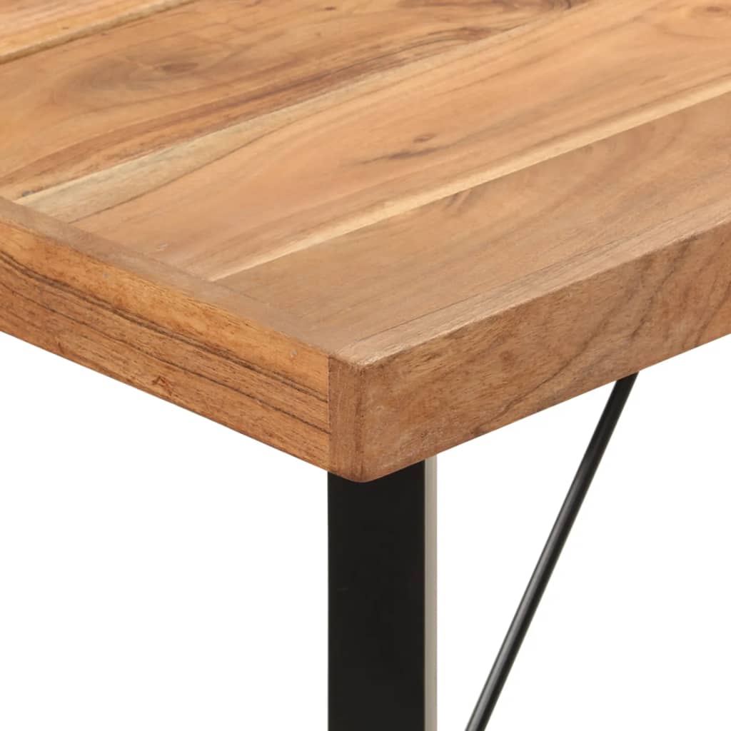 Table de bar 180x70x107 cm bois massif d'acacia et fer - XIOS