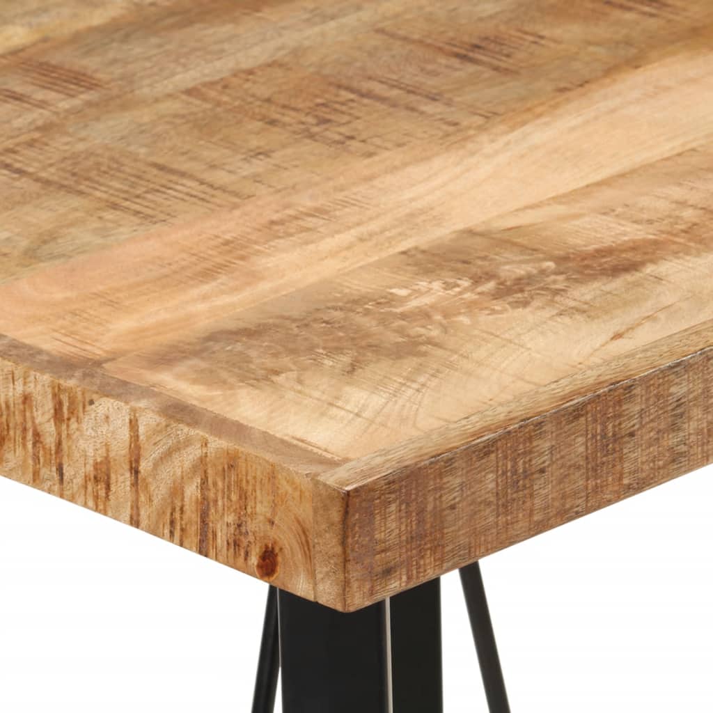 Table de bar 55x55x107 cm bois massif de manguier et fer - XIOS