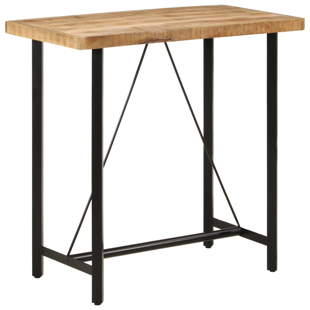 Table de bar 110x55x107 cm bois massif de manguier et fer - XIOS