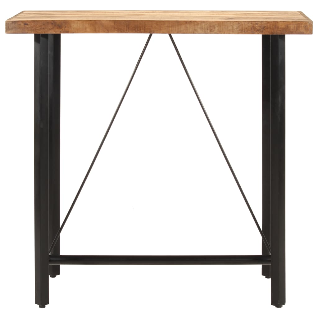 Table de bar 110x55x107 cm bois massif de manguier et fer - XIOS