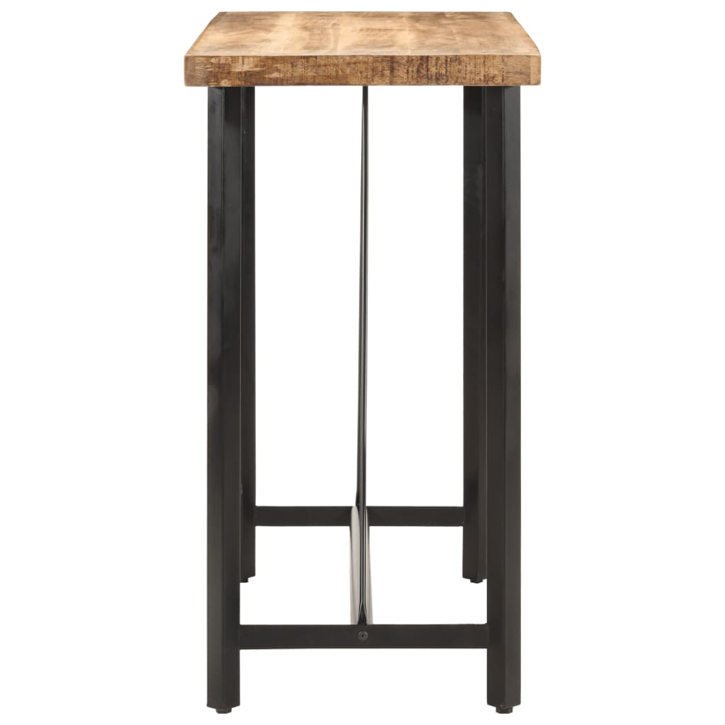 Table de bar 110x55x107 cm bois massif de manguier et fer - XIOS
