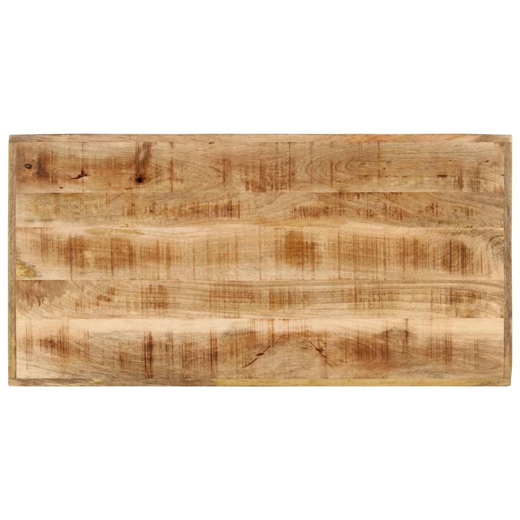 Table de bar 110x55x107 cm bois massif de manguier et fer - XIOS