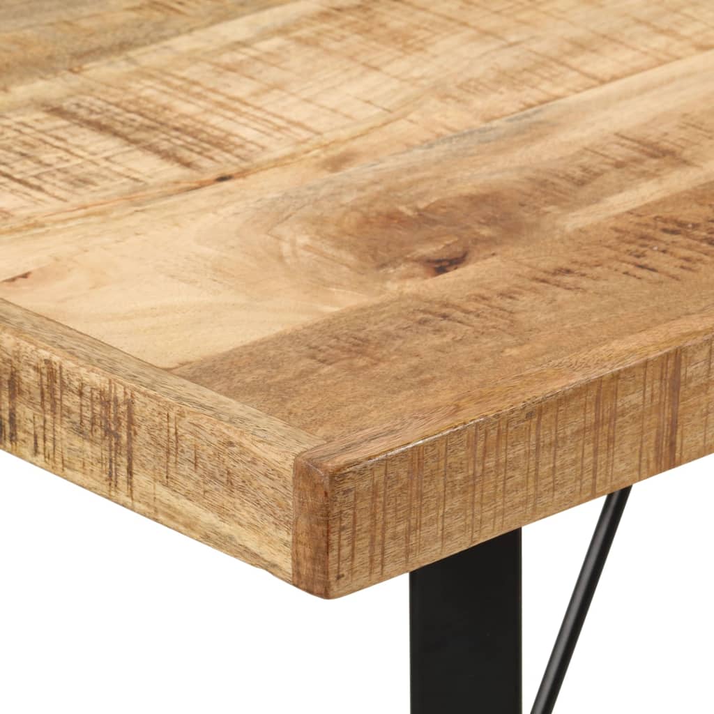 Table de bar 110x55x107 cm bois massif de manguier et fer - XIOS