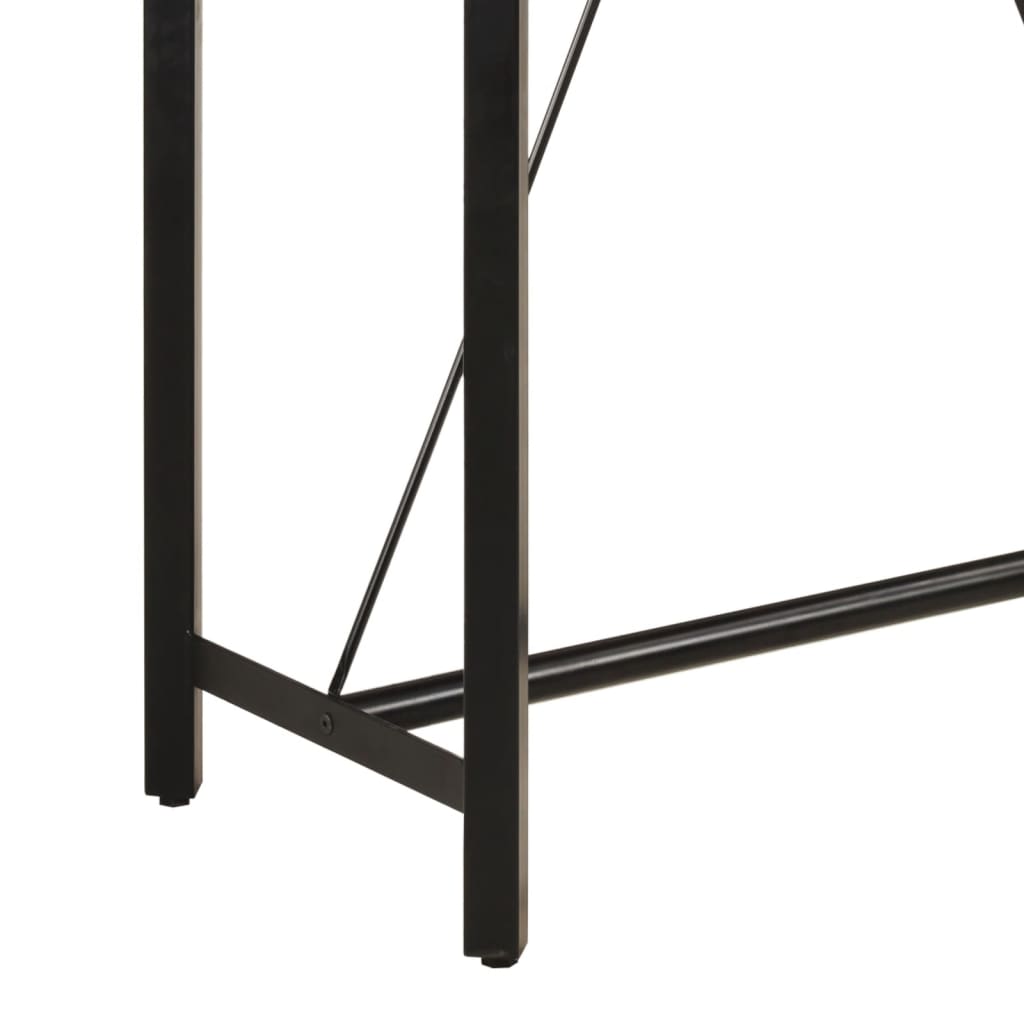Table de bar 110x55x107 cm bois massif de manguier et fer - XIOS