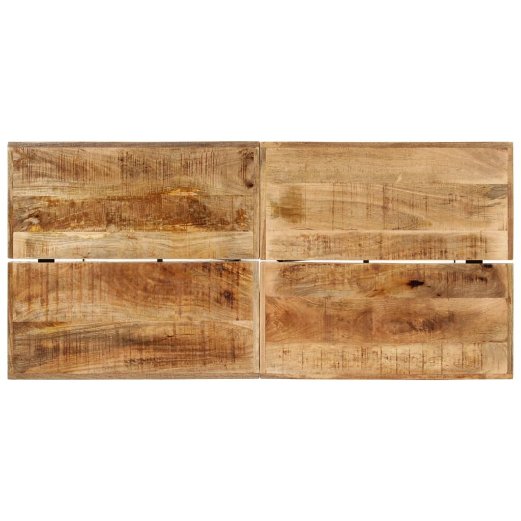Table de bar 150x70x107 cm bois massif de manguier et fer - XIOS