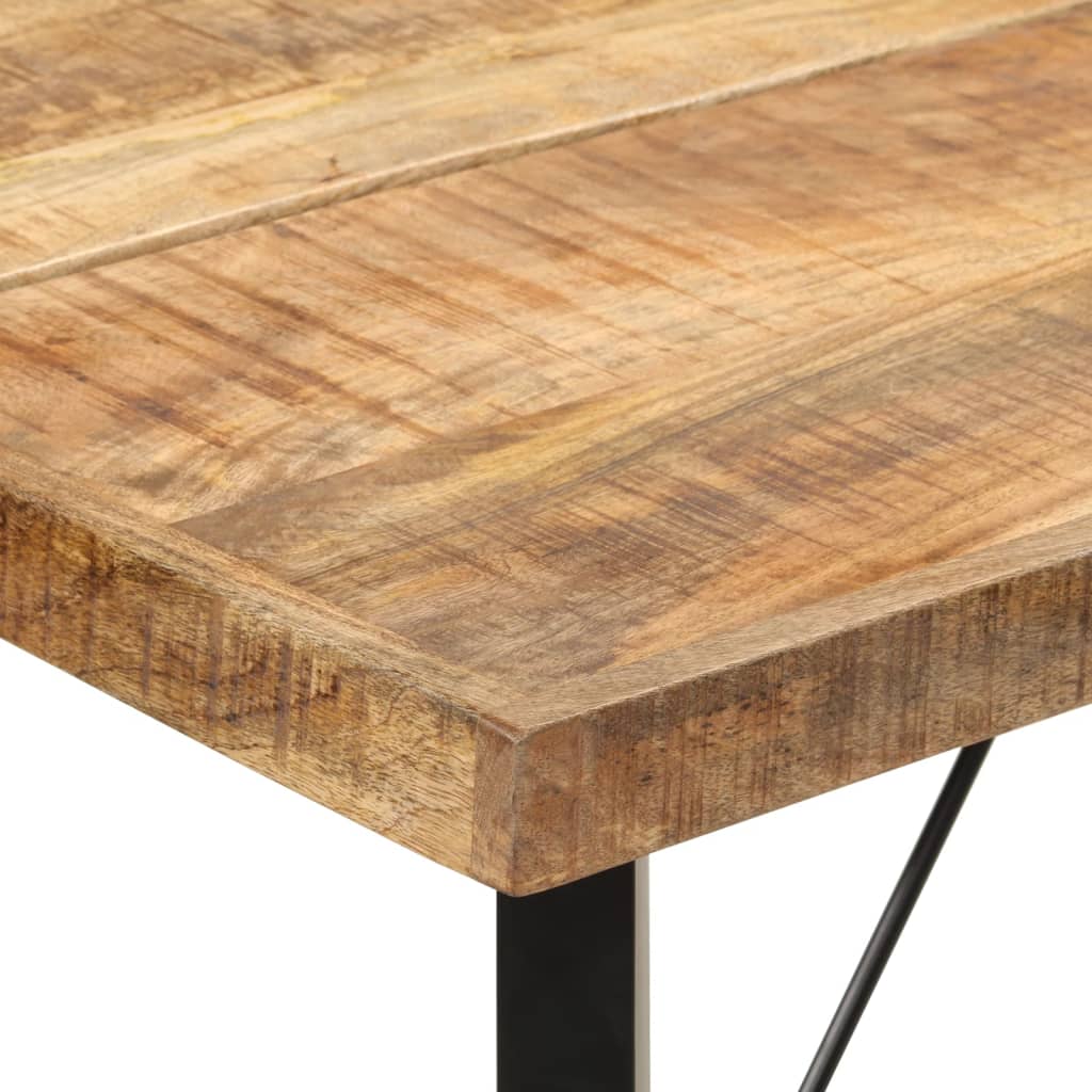 Table de bar 150x70x107 cm bois massif de manguier et fer - XIOS
