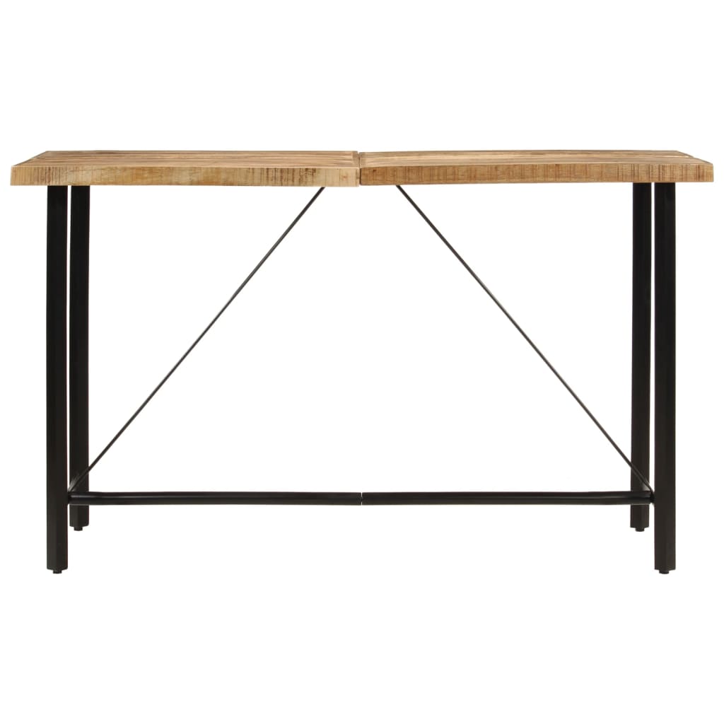 Table de bar 180x70x107 cm bois massif de manguier et fer - XIOS