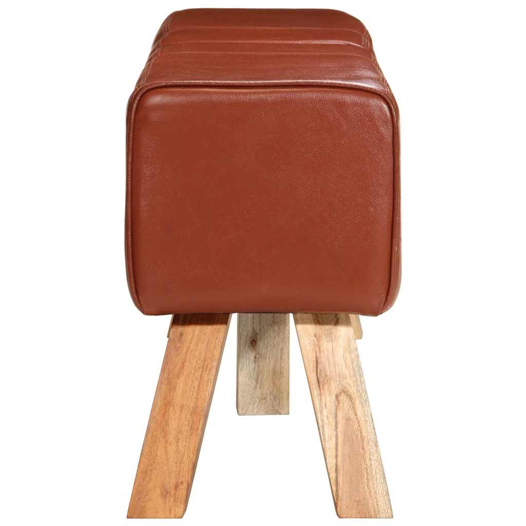 Banc de gymnastique marron 160 cm cuir véritable - XIOS