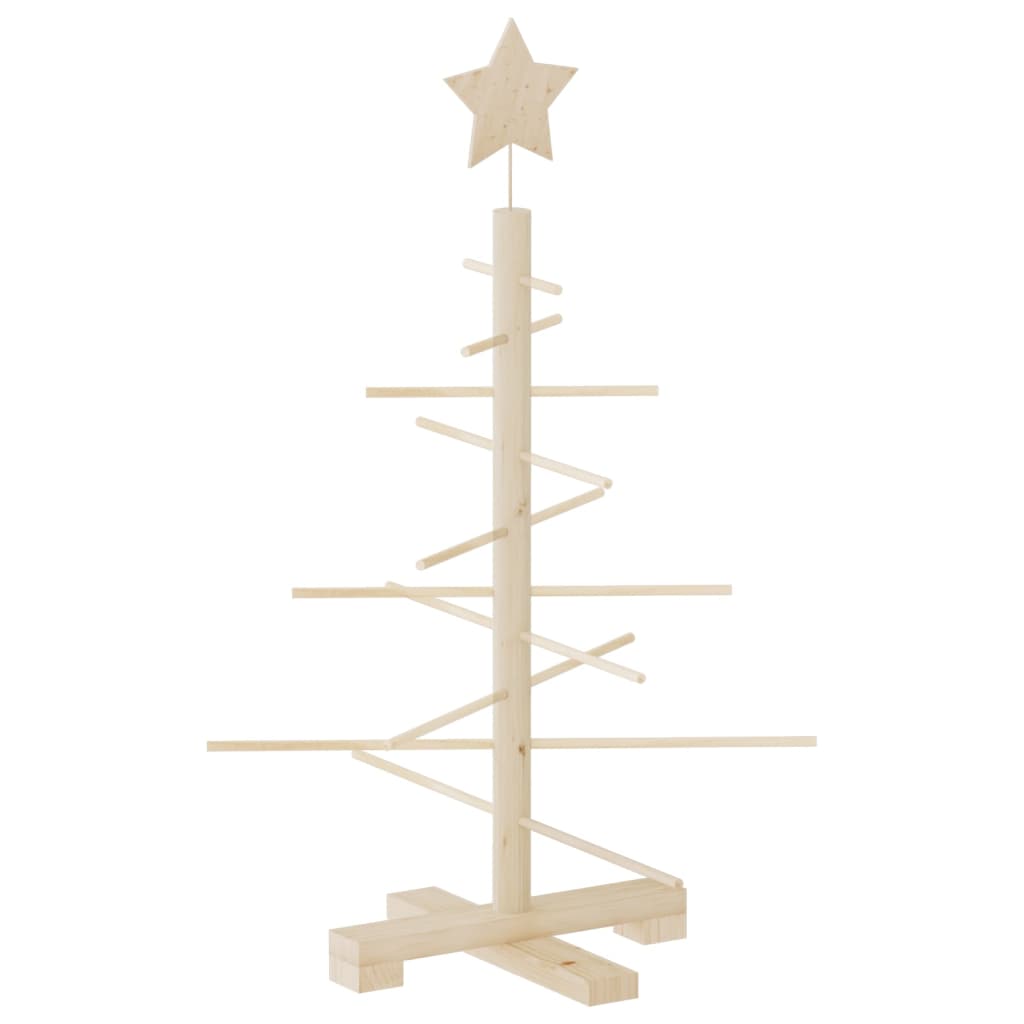 Arbre de Noël en bois pour décoration 75 cm bois massif de pin - XIOS