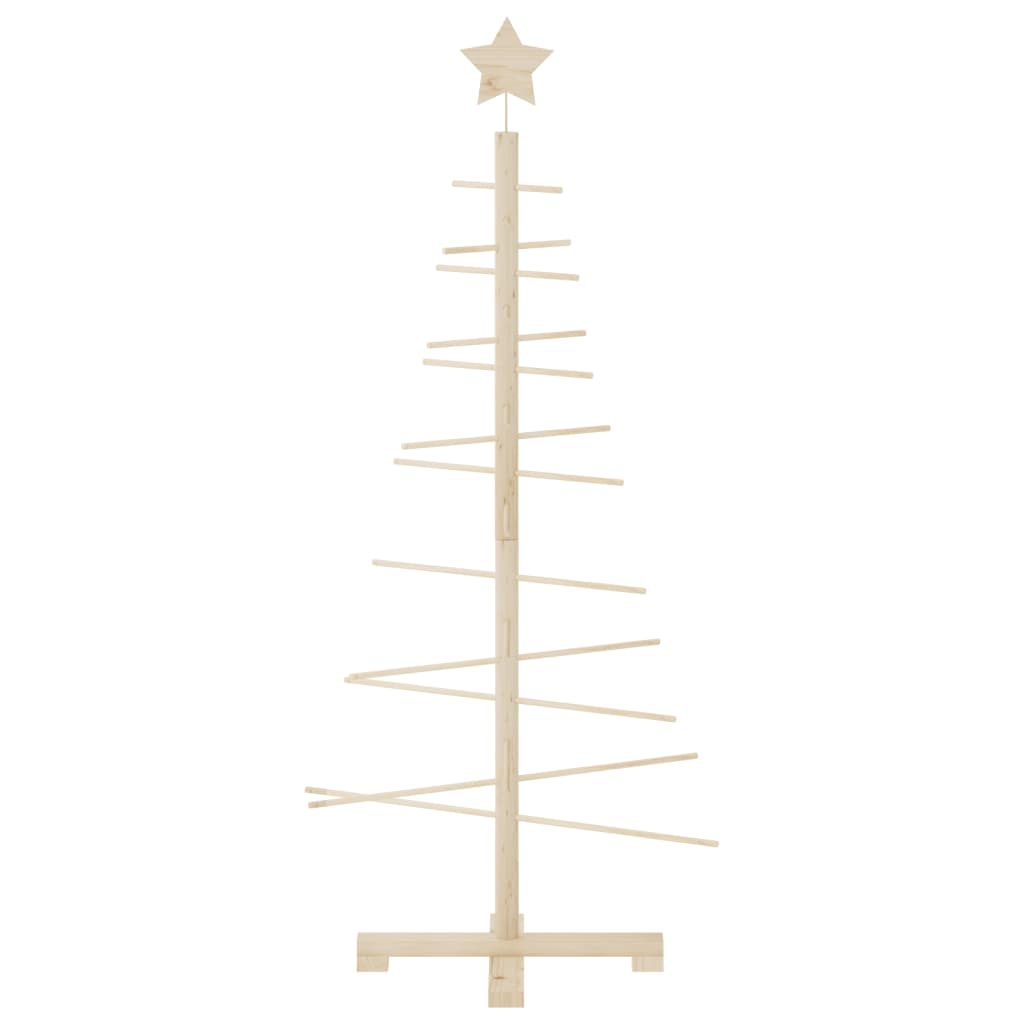 Arbre de Noël en bois pour décoration 125 cm bois massif de pin - XIOS