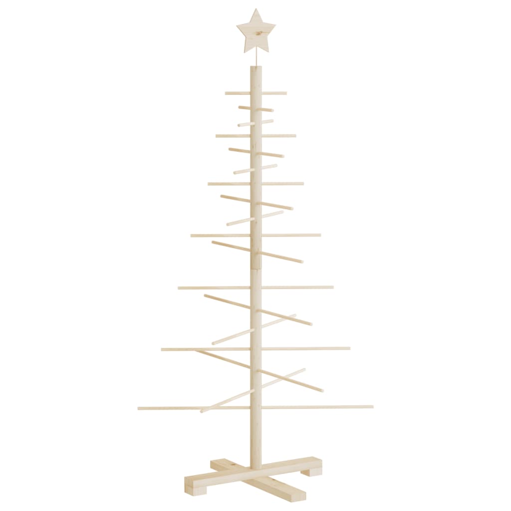 Arbre de Noël en bois pour décoration 125 cm bois massif de pin - XIOS