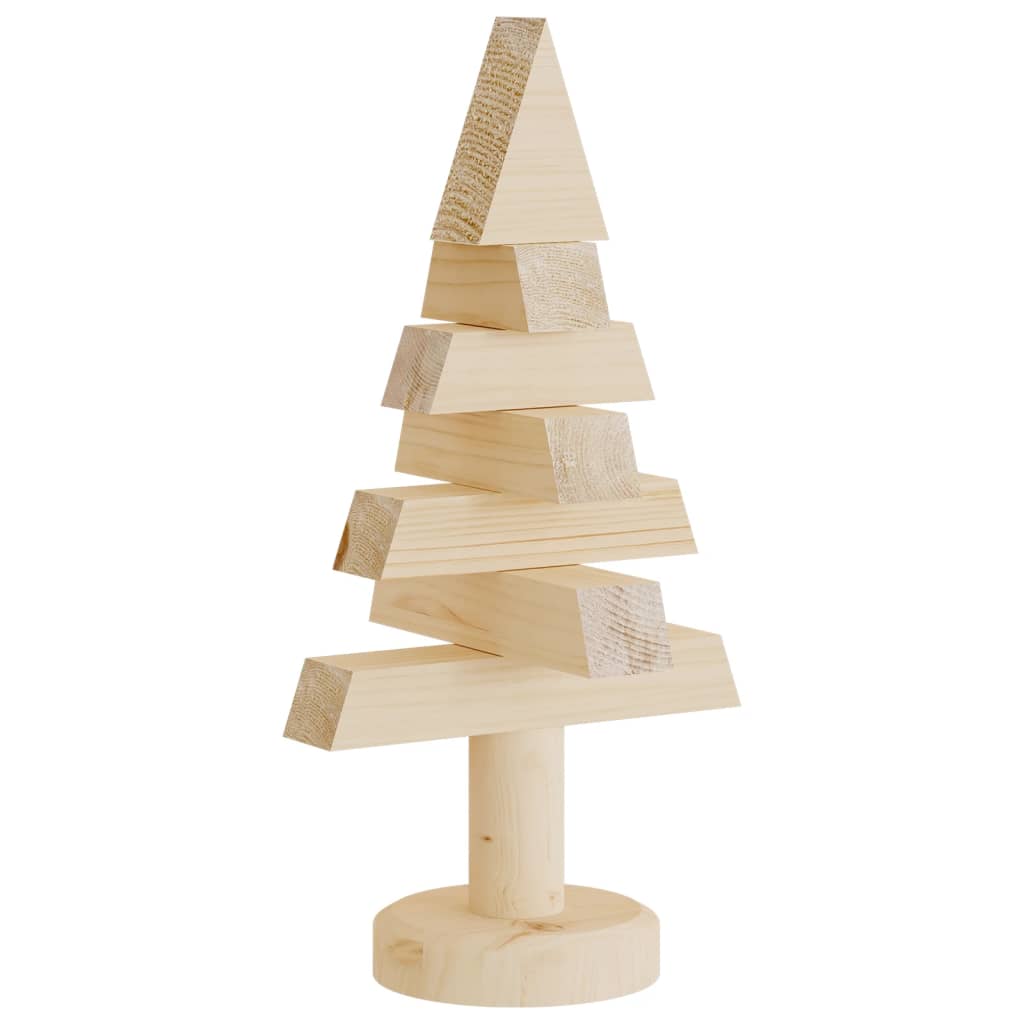 Arbres de Noël en bois pour décoration 2 pcs 30 cm pin massif - XIOS