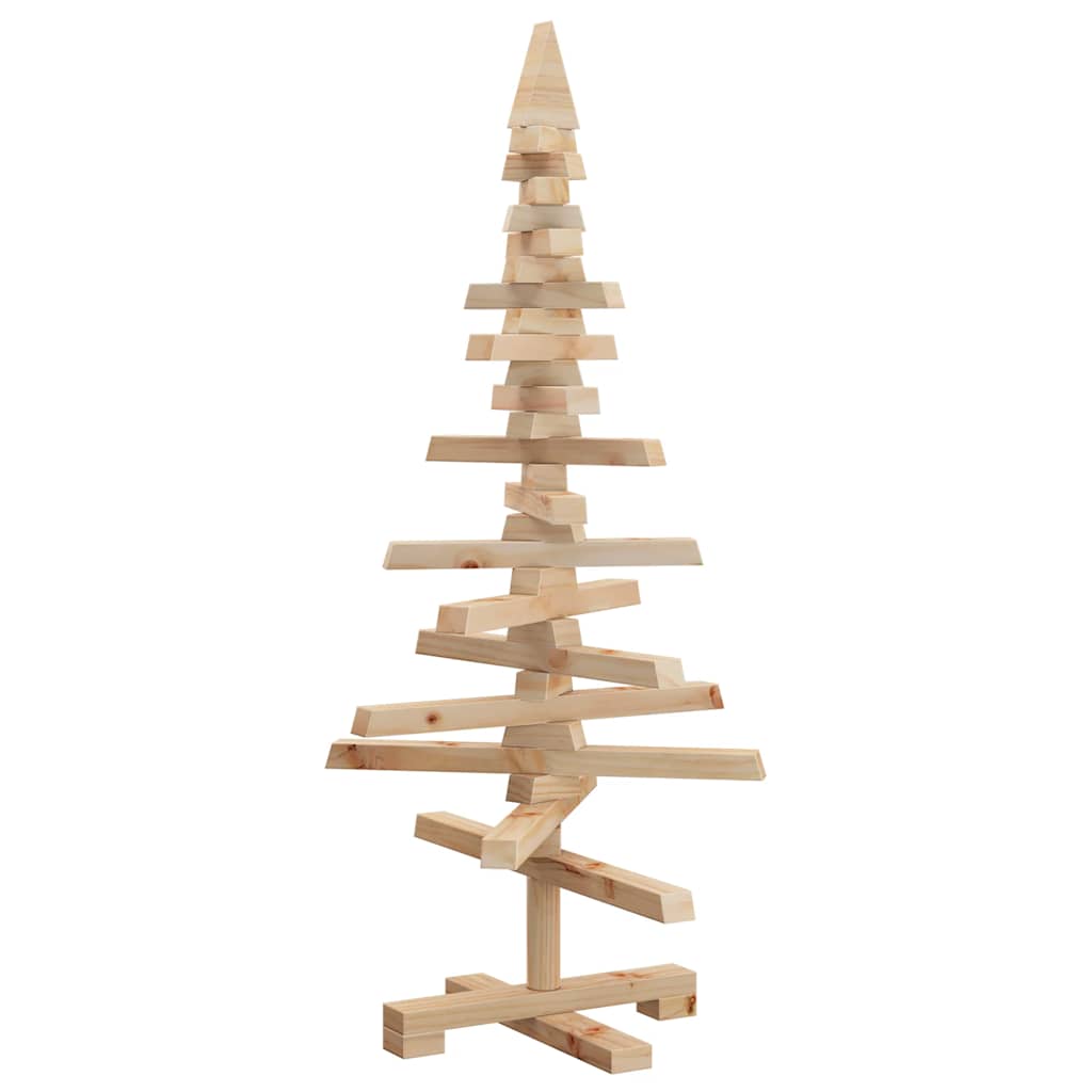 Arbre de Noël en bois pour décoration 90 cm bois massif de pin - XIOS
