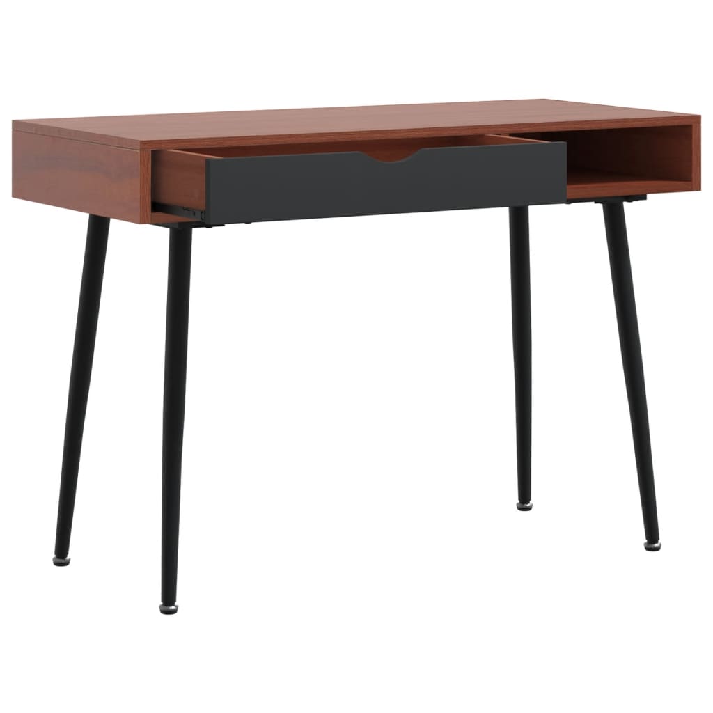 Bureau d'ordinateur avec tiroir marron 110x50x75 cm - XIOS