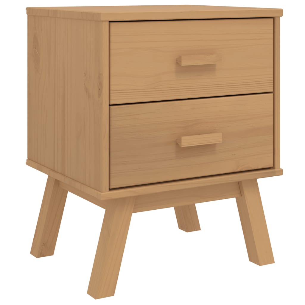 Table de chevet OLDEN marron bois de pin solide - XIOS