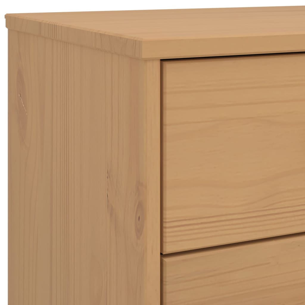 Table de chevet OLDEN marron bois de pin solide - XIOS