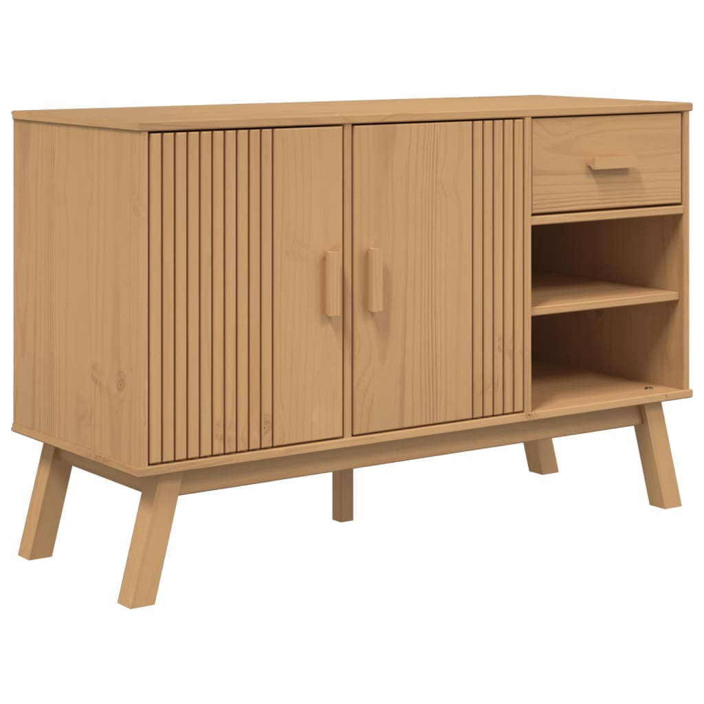 Buffet OLDEN marron 114x43x73,5 cm bois massif de pin - XIOS