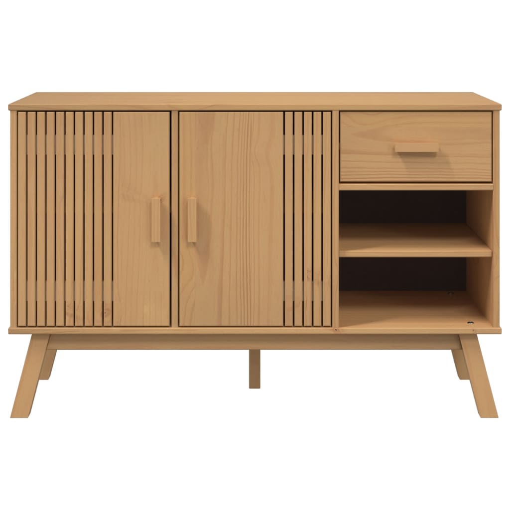 Buffet OLDEN marron 114x43x73,5 cm bois massif de pin - XIOS