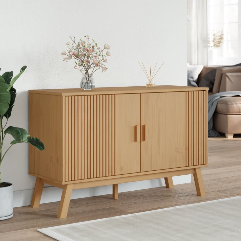 Buffet OLDEN marron 114x43x73,5 cm bois massif de pin - XIOS