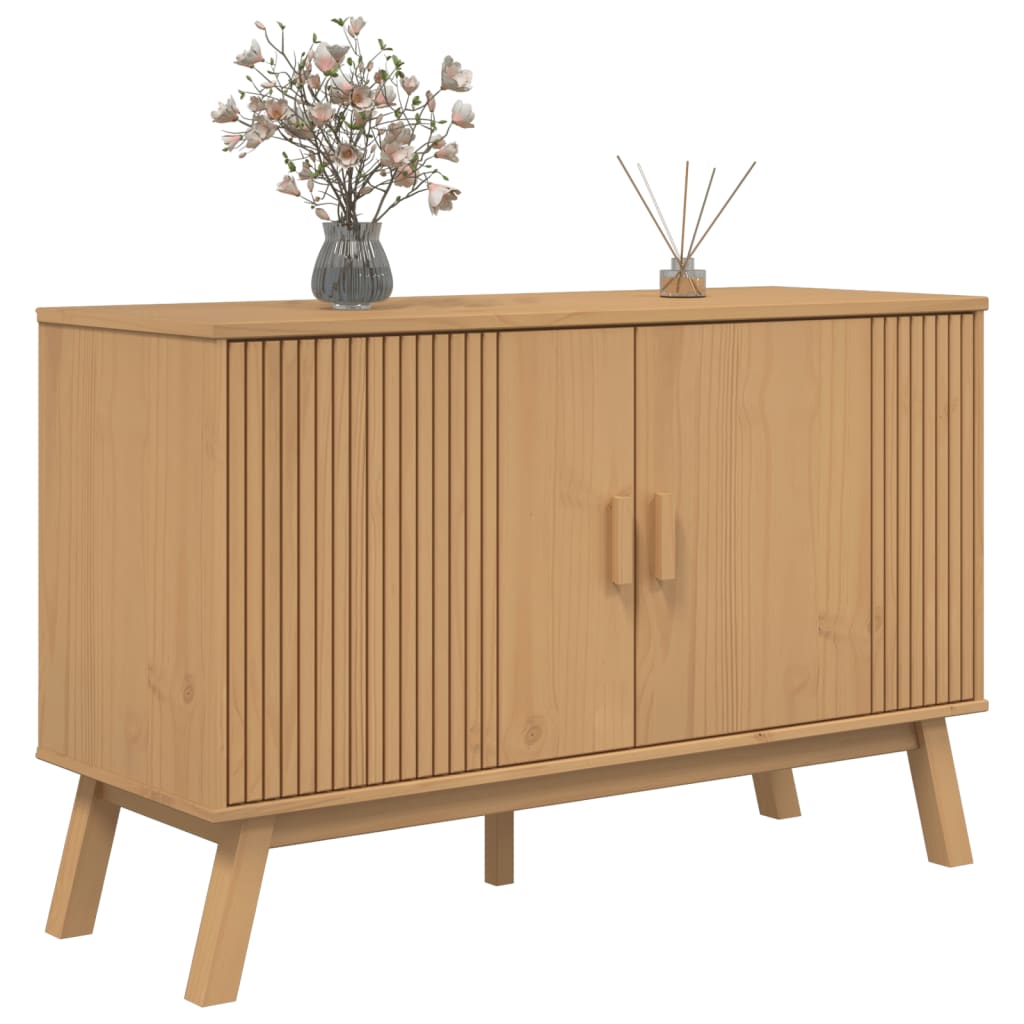 Buffet OLDEN marron 114x43x73,5 cm bois massif de pin - XIOS
