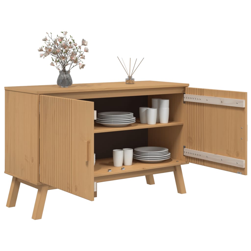 Buffet OLDEN marron 114x43x73,5 cm bois massif de pin - XIOS