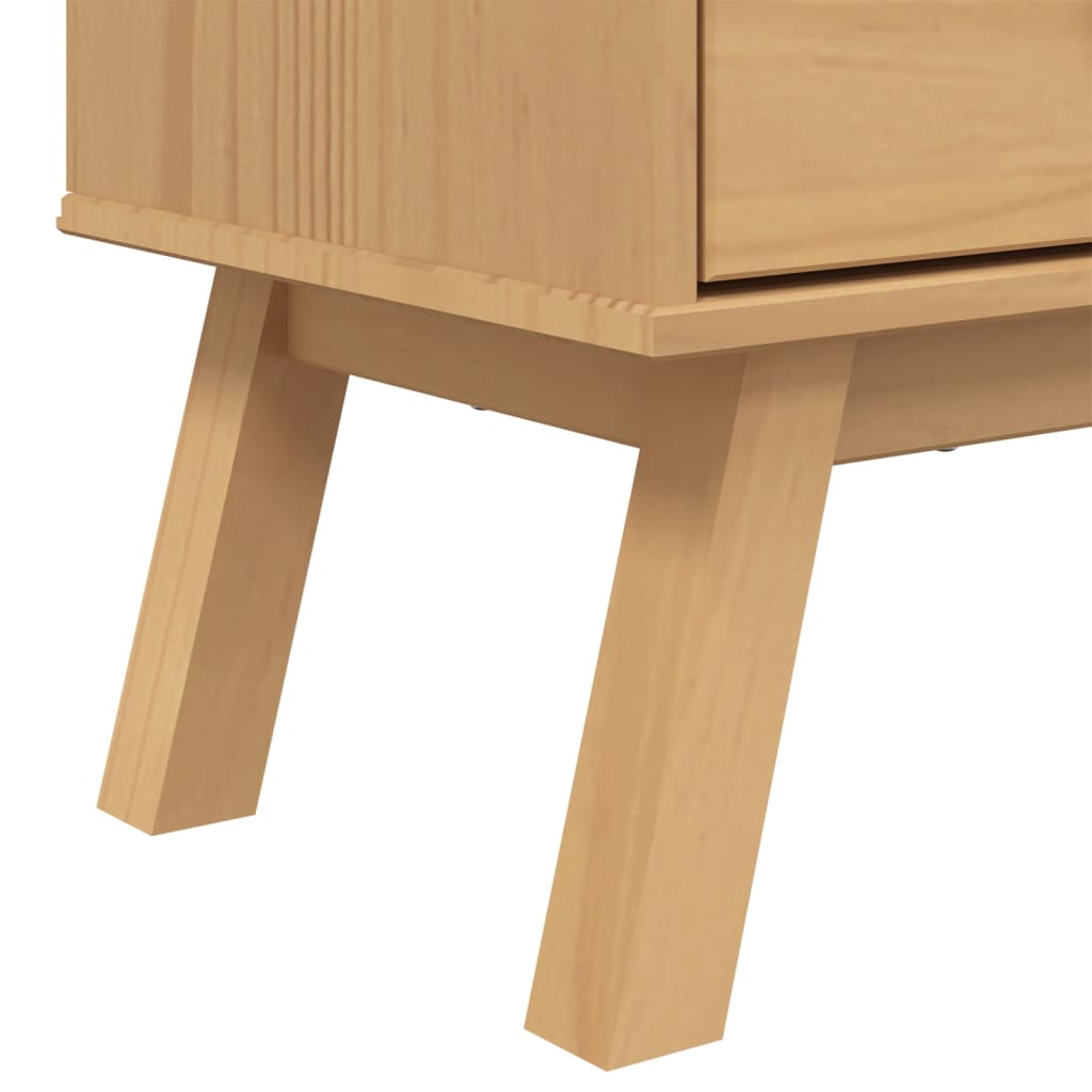 Bibliothèque à 4 niveaux OLDEN marron bois de pin massif - XIOS