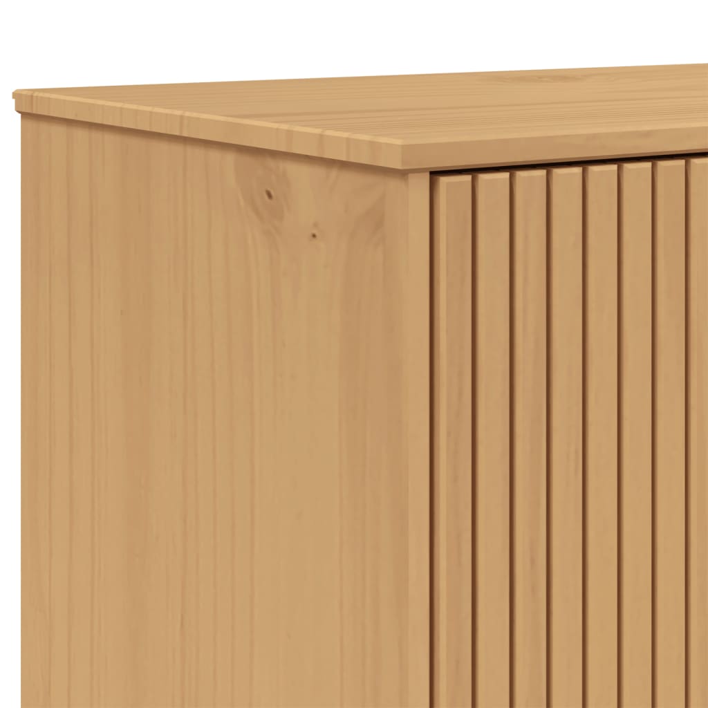 Buffet haut OLDEN marron 85x43x125 cm bois massif de pin - XIOS
